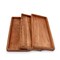 Acacia Wood Rectangular Wooden Platters for Home Decor, Food, Vegetables, Fruit, Charcuterie, Appetizer Serving Tray (13" x 5.5" x 0.75") (Set of 3)